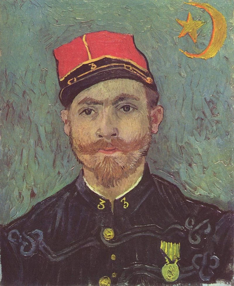  240-Vincent van Gogh-Ritratto di Paul-Eugène Milliet, sottotenente degli zuavi - Kröller-Müller Museum, Otterlo 